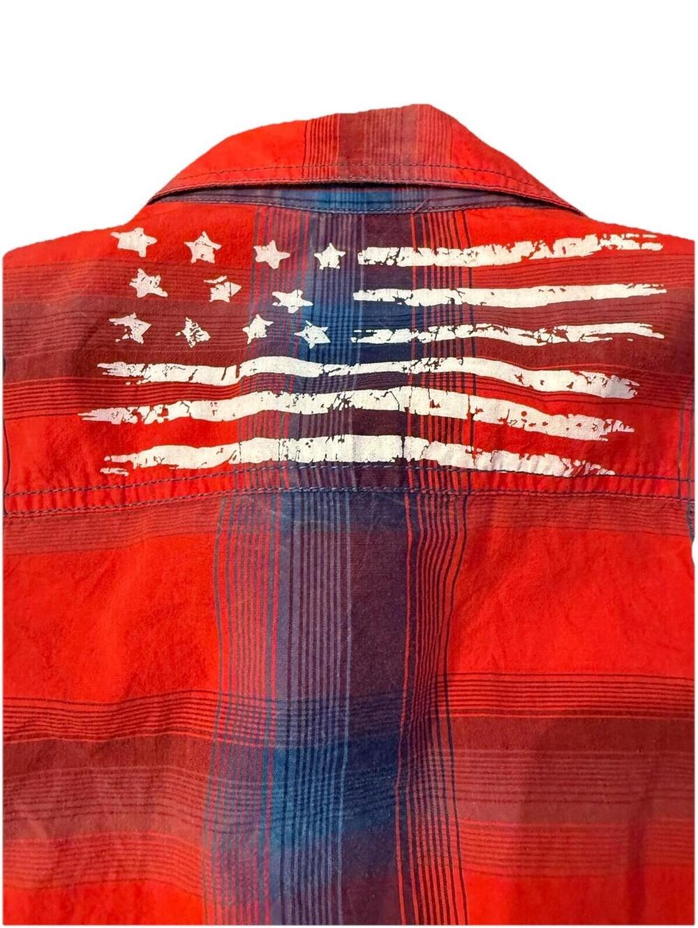 Panhandle Western Shirt Americana Women’s Small Snap Up Cotton